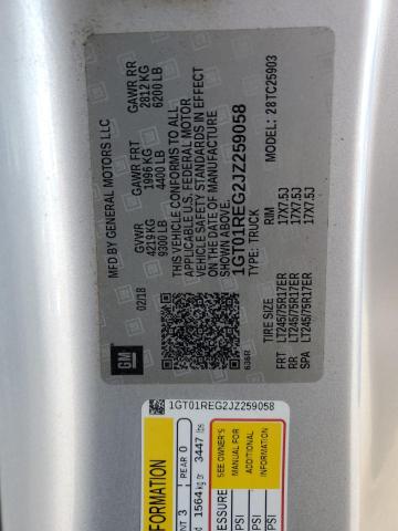 2018 GMC SIERRA C25 1GT01REG2JZ259058