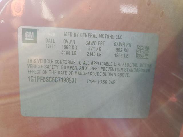 2012 CHEVROLET CRUZE LT #3301751486