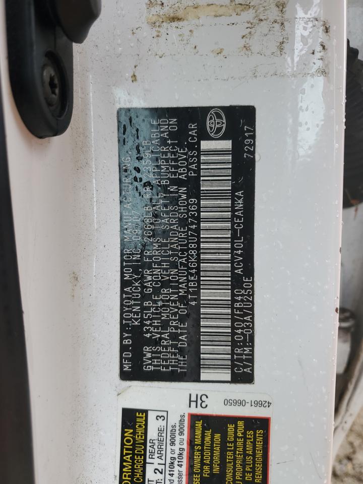 Lot #3284610322 2008 TOYOTA CAMRY CE