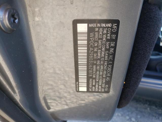 2003 PORSCHE BOXSTER #3302776905