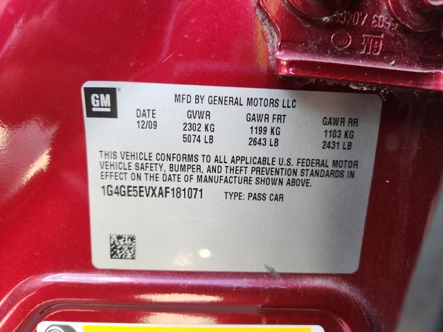 2010 BUICK LACROSSE C #3290273223