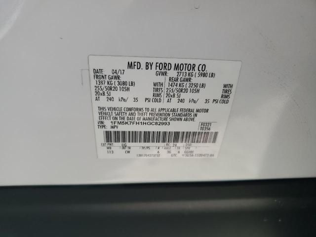 2017 FORD EXPLORER L #3303730426