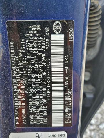 2014 TOYOTA CAMRY L #3296893817