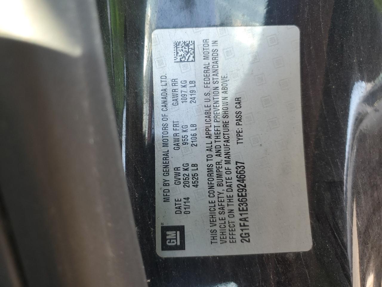 Lot #3309219626 2014 CHEVROLET CAMARO LS