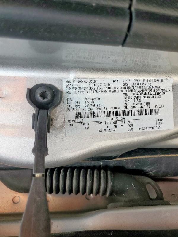 2018 FORD FOCUS TITA #3296385680