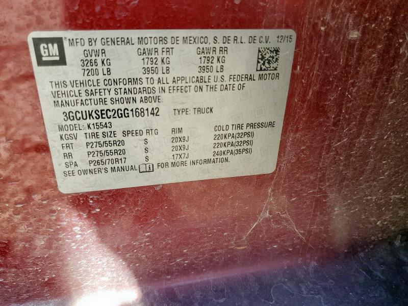 2016 CHEVROLET SILVERADO #3298014146