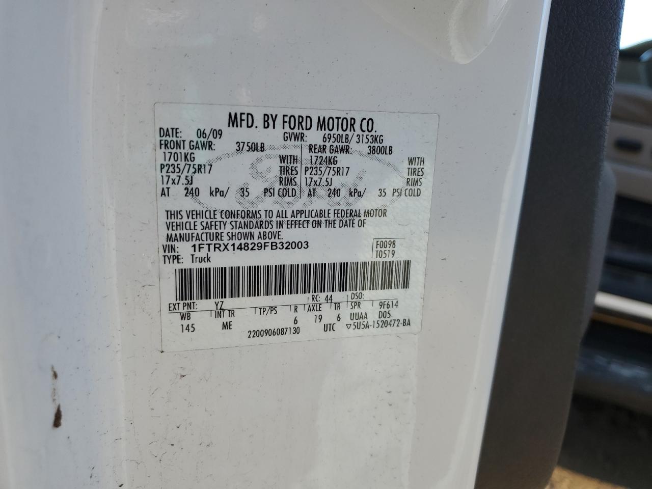 Lot #3286722287 2009 FORD F150 SUPER