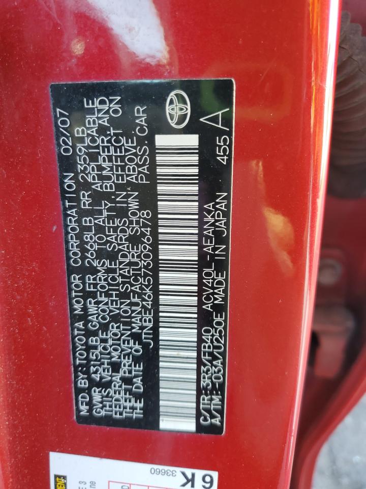 Lot #3304597459 2007 TOYOTA CAMRY CE