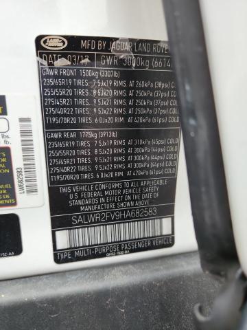 2017 LAND ROVER RANGE ROVE #3293359431