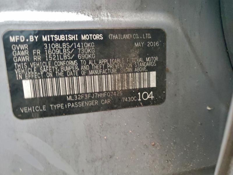 2017 MITSUBISHI MIRAGE G4 #3297898777