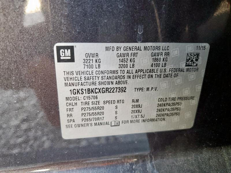 2016 GMC YUKON SLT #3290349845