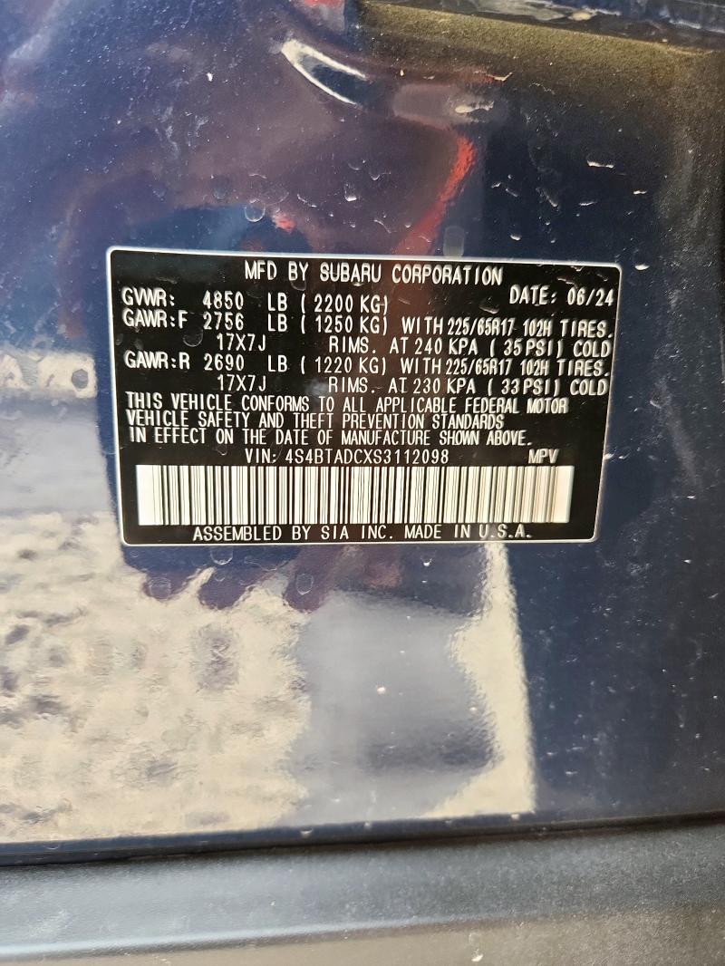 2025 SUBARU OUTBACK PR #3291159975