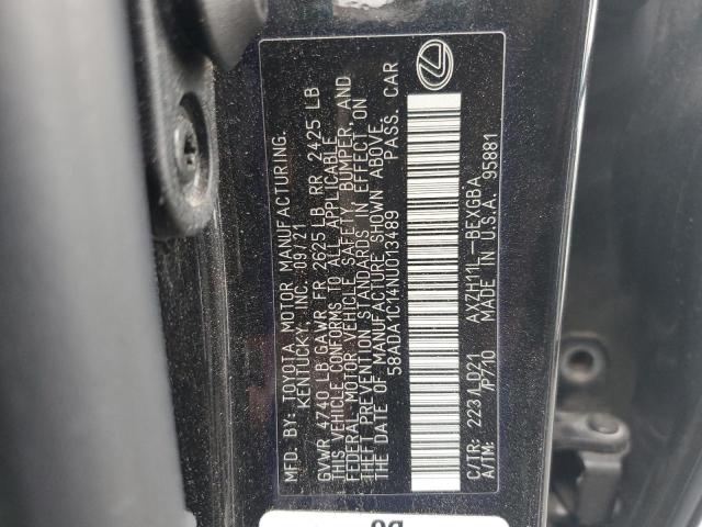 2022 LEXUS ES 300H BA #3304530461