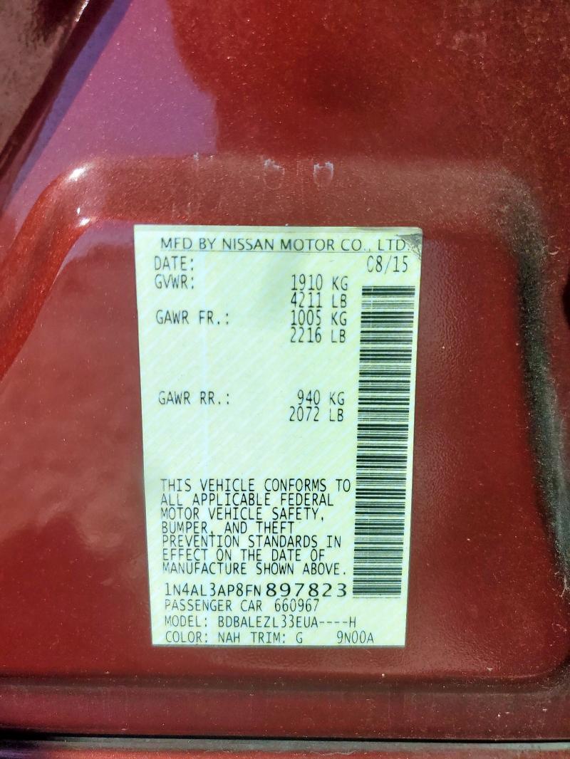 2015 NISSAN ALTIMA 2.5 - 1N4AL3AP8FN897823