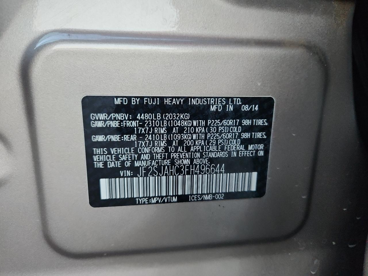 SUBARU FORESTER 2.5I LIMITED