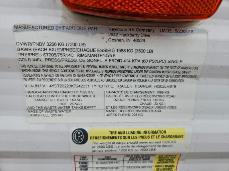 2019 KEYSTONE RV HIDEOUT HIDEOUT #3294855791