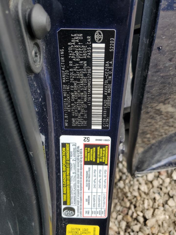 Lot #3301867001 2021 TOYOTA CAMRY SE