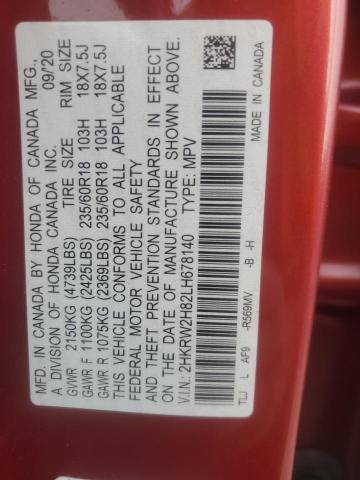 2020 HONDA CR-V EXL #3294466516