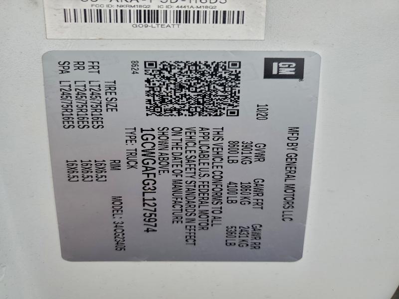 2020 CHEVROLET EXPRESS #3312467622