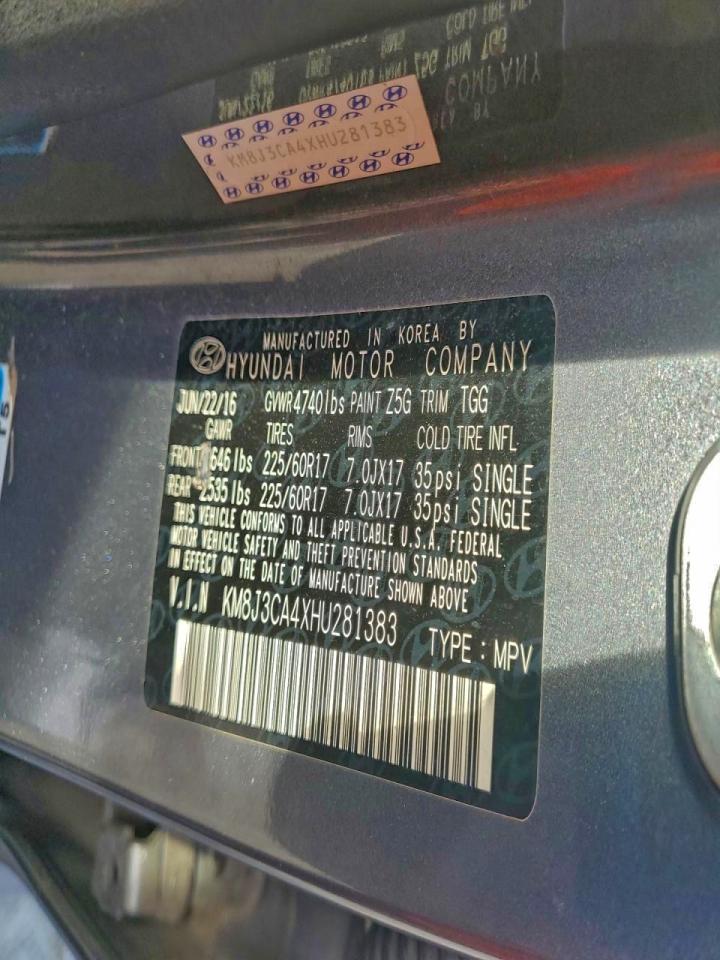 Lot #3301679646 2017 HYUNDAI TUCSON LIM