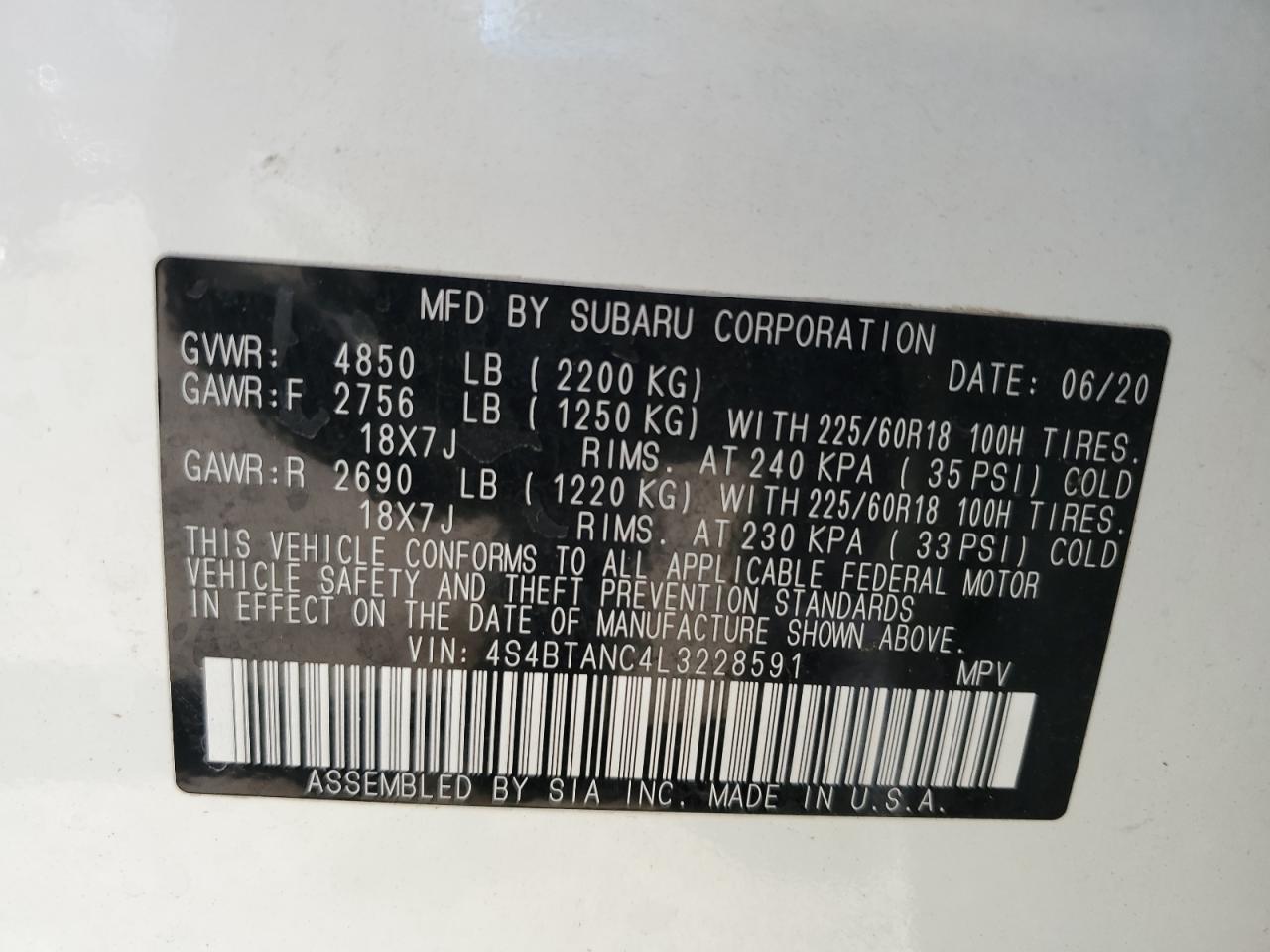 SUBARU OUTBACK LIMITED