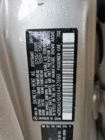 1999 MERCEDES-BENZ S 500 #3294639043