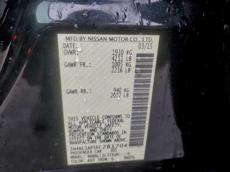 2015 NISSAN ALTIMA 2.5 #3301752362