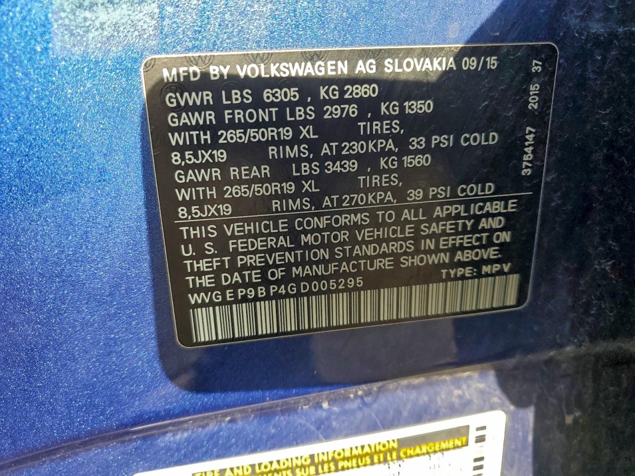 VOLKSWAGEN TOUAREG TDI