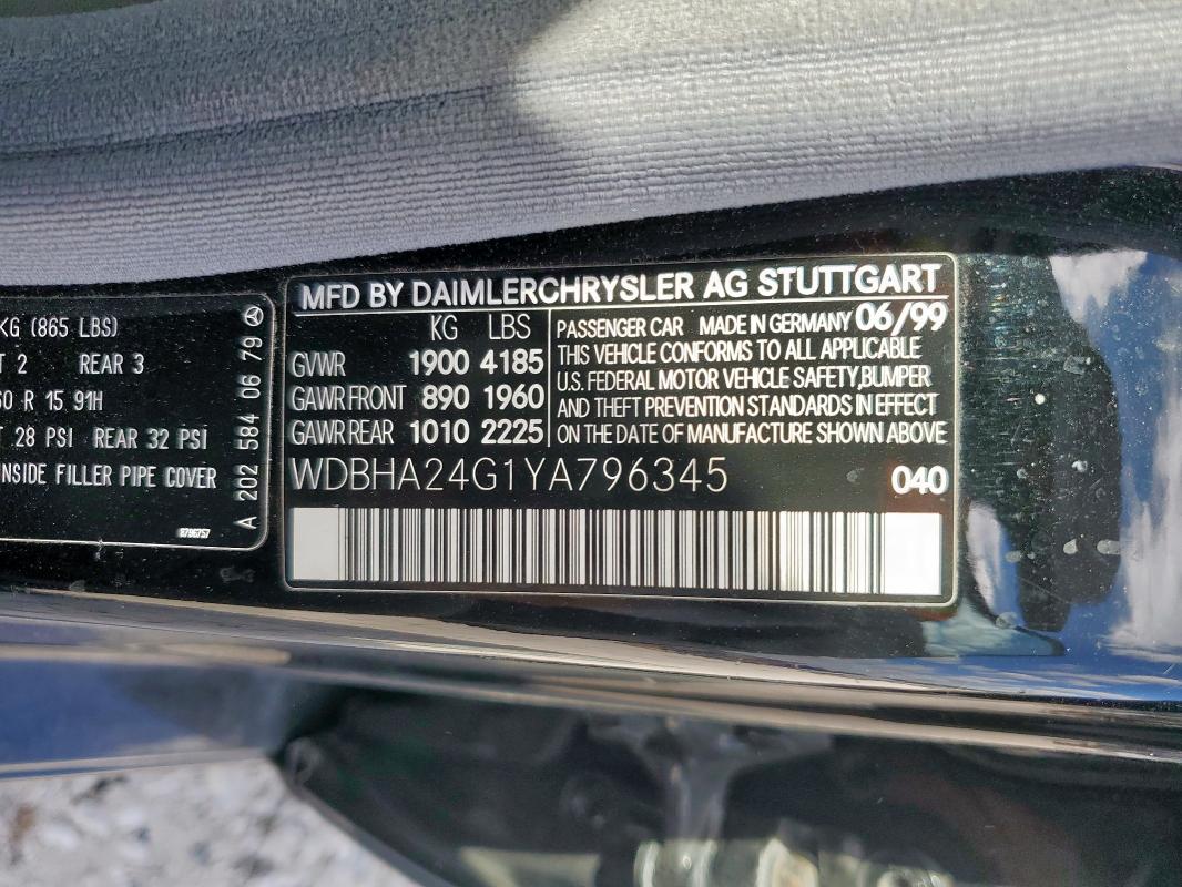 2000 MERCEDES-BENZ C 230 #3292614611