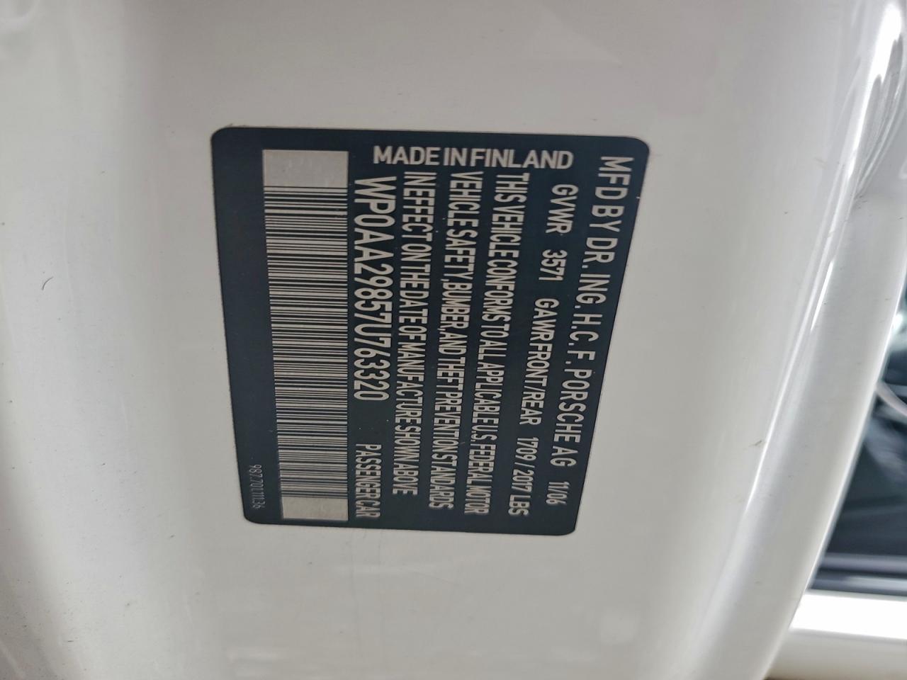 Lot #3303657930 2007 PORSCHE CAYMAN