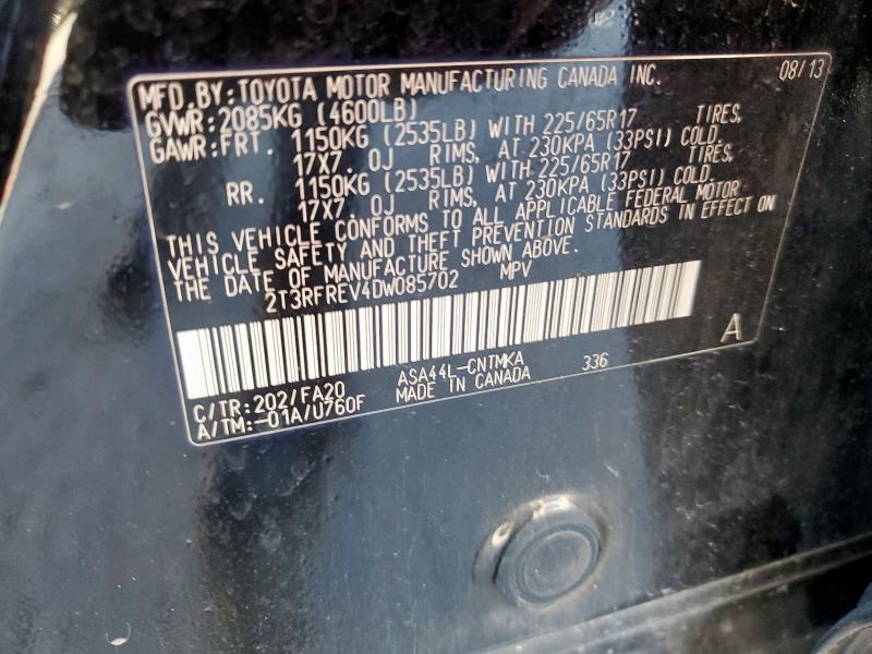 2013 TOYOTA RAV4 XLE #3281609439