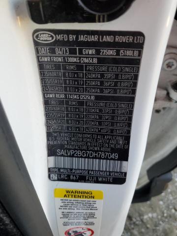 2013 LAND ROVER RANGE ROVE - SALVP2BG7DH787049