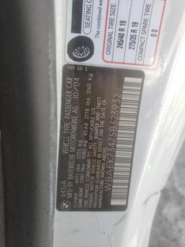 2005 BMW 645 CI AUT #3310358985