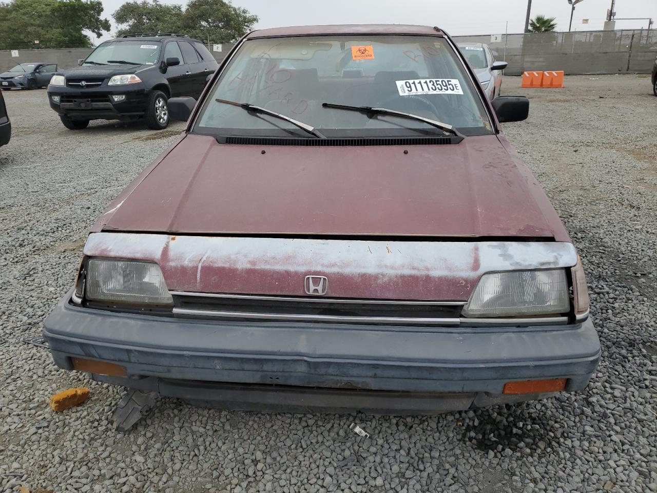Lot #3278897056 1987 HONDA CIVIC 1.5