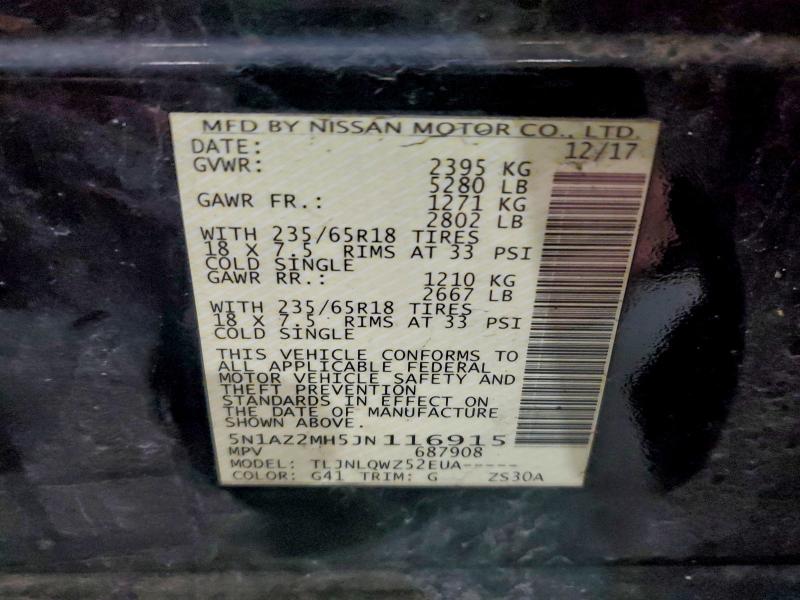 2018 NISSAN MURANO S #3297177871