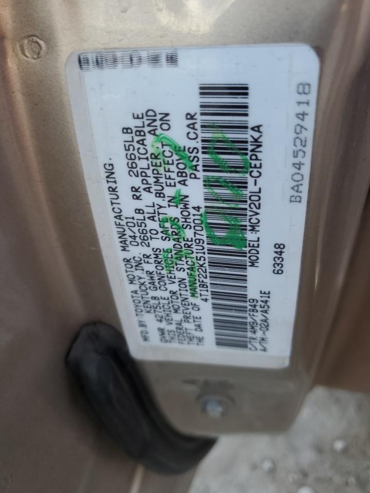 Lot #3285900574 2001 TOYOTA CAMRY LE