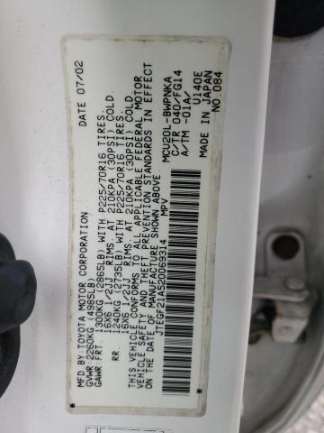 2002 TOYOTA HIGHLANDER #3296314455