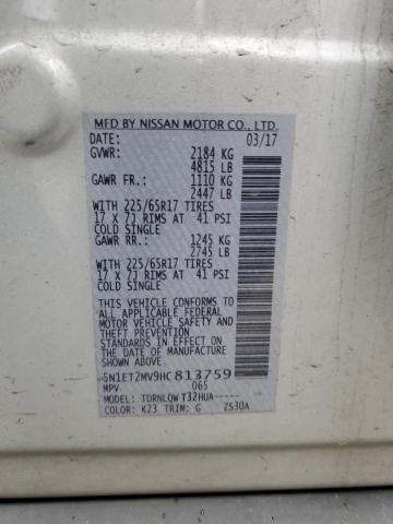 2017 NISSAN ROGUE SV H #3286534154