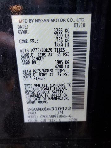 2010 NISSAN TITAN XE #3287816105