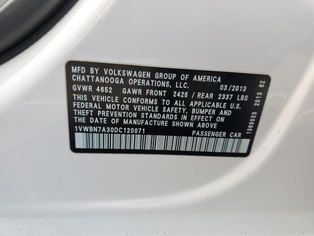 2013 VOLKSWAGEN PASSAT SE #3303937716