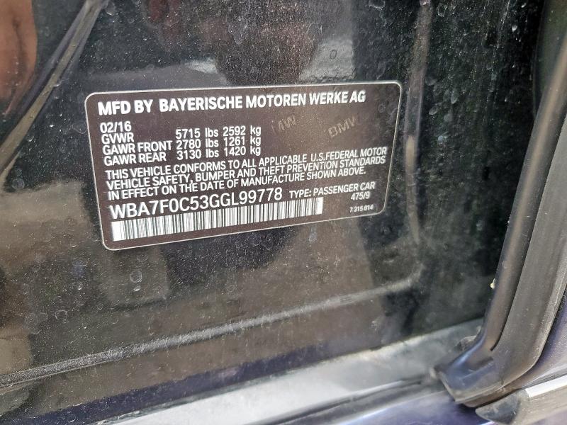 2016 BMW 750 I #3305664719