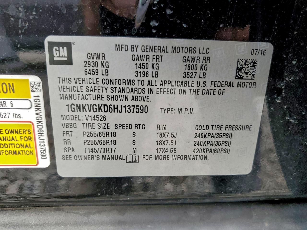 CHEVROLET TRAVERSE LT