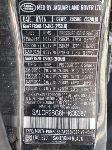 2017 LAND ROVER DISCOVERY #3290042267