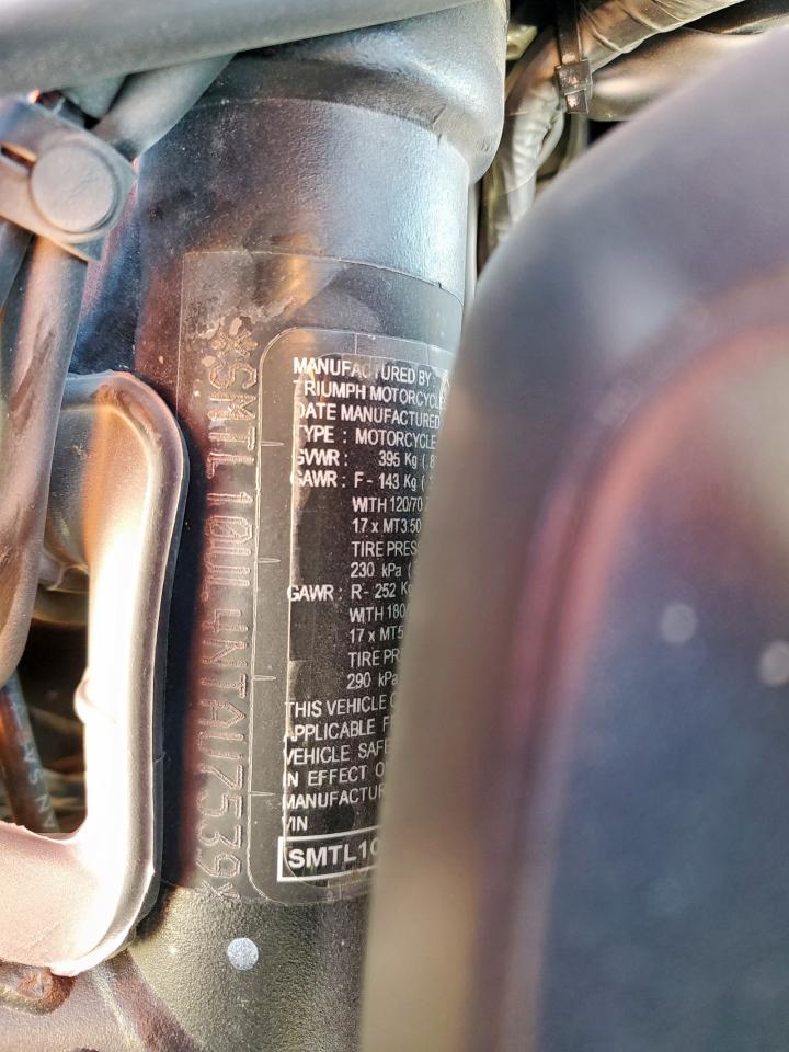 Lot #3304966954 2022 TRIUMPH MOTORCYCLE TRIDENT 66