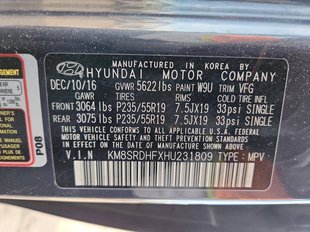 HYUNDAI SANTA FE SE ULTIMATE