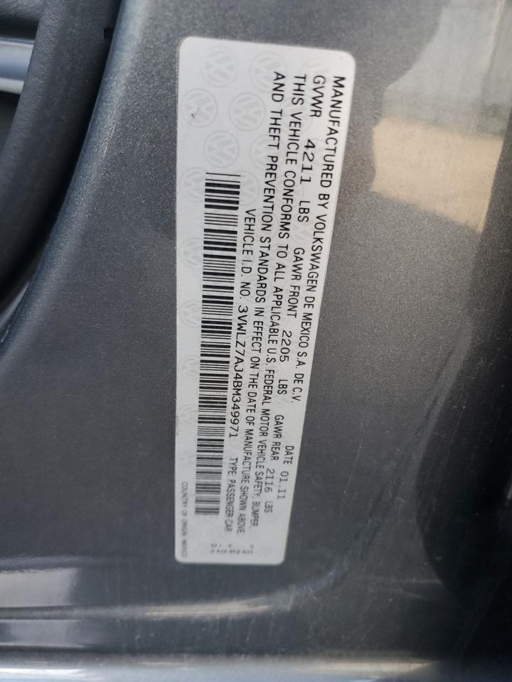 Lot #3302736055 2011 VOLKSWAGEN JETTA SEL