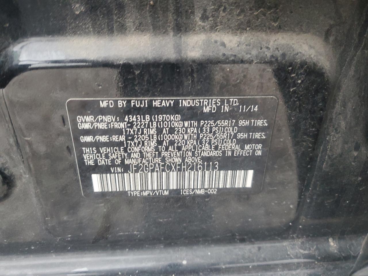 SUBARU XV 2.0 PREMIUM