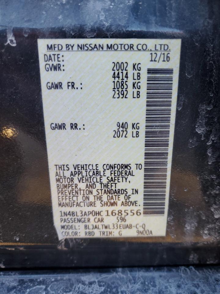 Lot #3305423434 2017 NISSAN ALTIMA 3.5