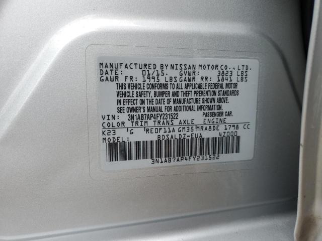 2015 NISSAN SENTRA S #3286531234