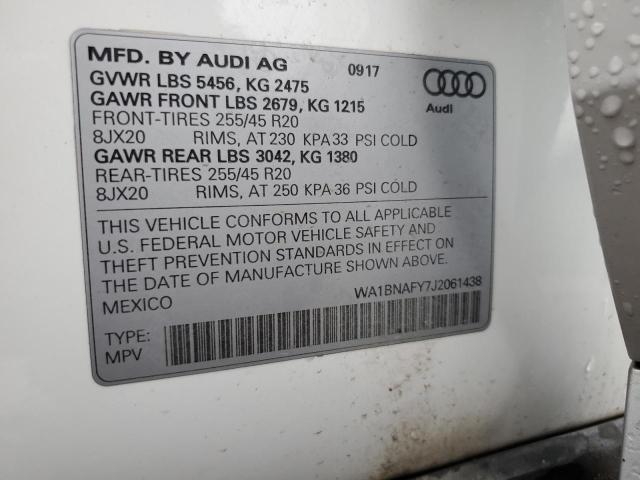 2018 AUDI Q5 PREMIUM #3302652011